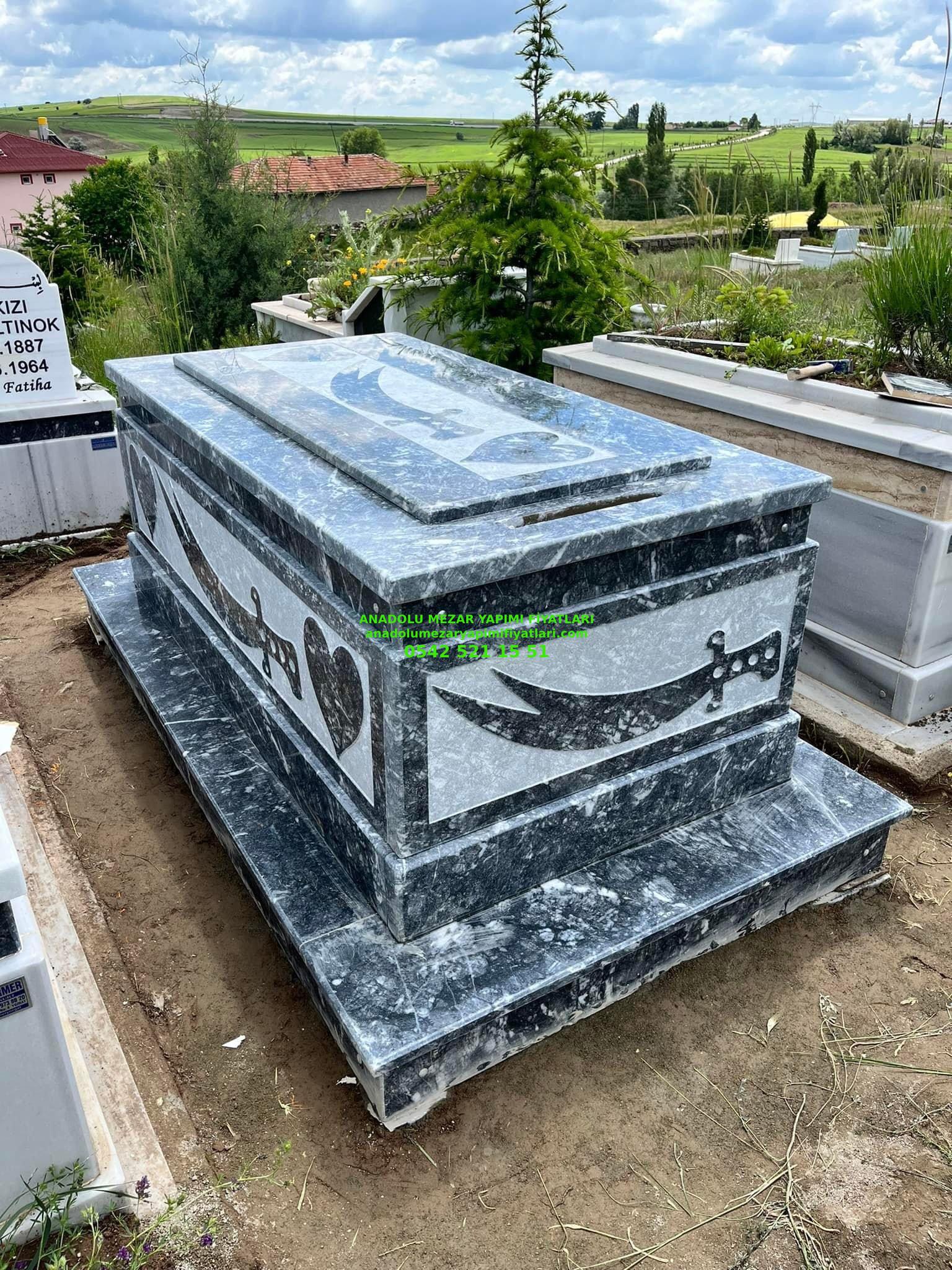Dsn4- Desenli Mezar Modeli Fiyatı - Görsel 4