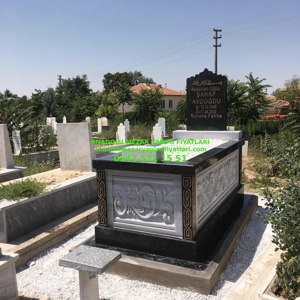 M8 Kabartmalı Mermer -Edirne Granit Mezar Modeli - Görsel 2