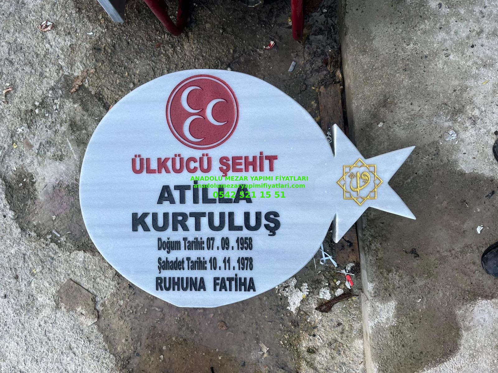 Ülkücü Şehit Mezar Baş Taşı Modelleri