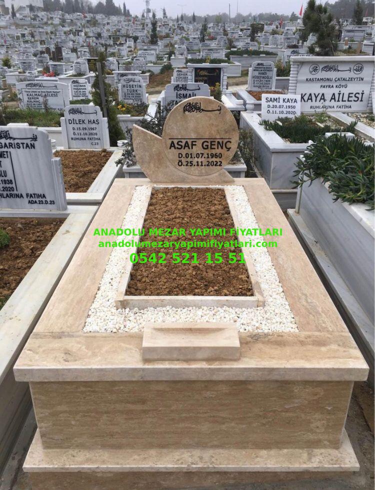T12 Özel Yapım Baş Taşı Traverten Mezar - Elazığ Mezar Ücretleri