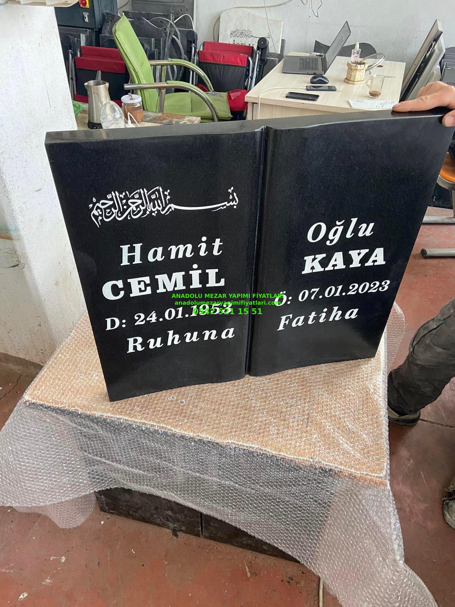 Tek Kişilik Granit Kitabe Mezar Baş Taşı Modelleri - Görsel 2