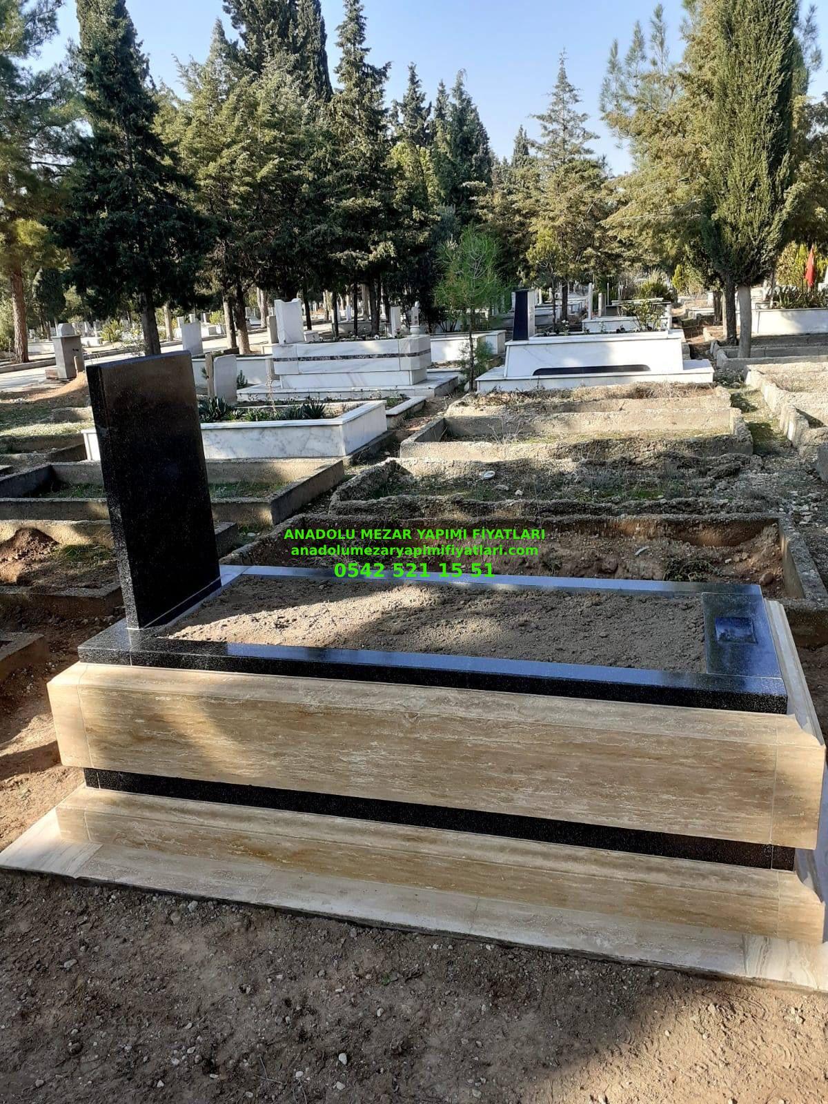 L14 Traverten Mezar Modeli - İzmit Mezar Yapımı Fiyatı - Görsel 2