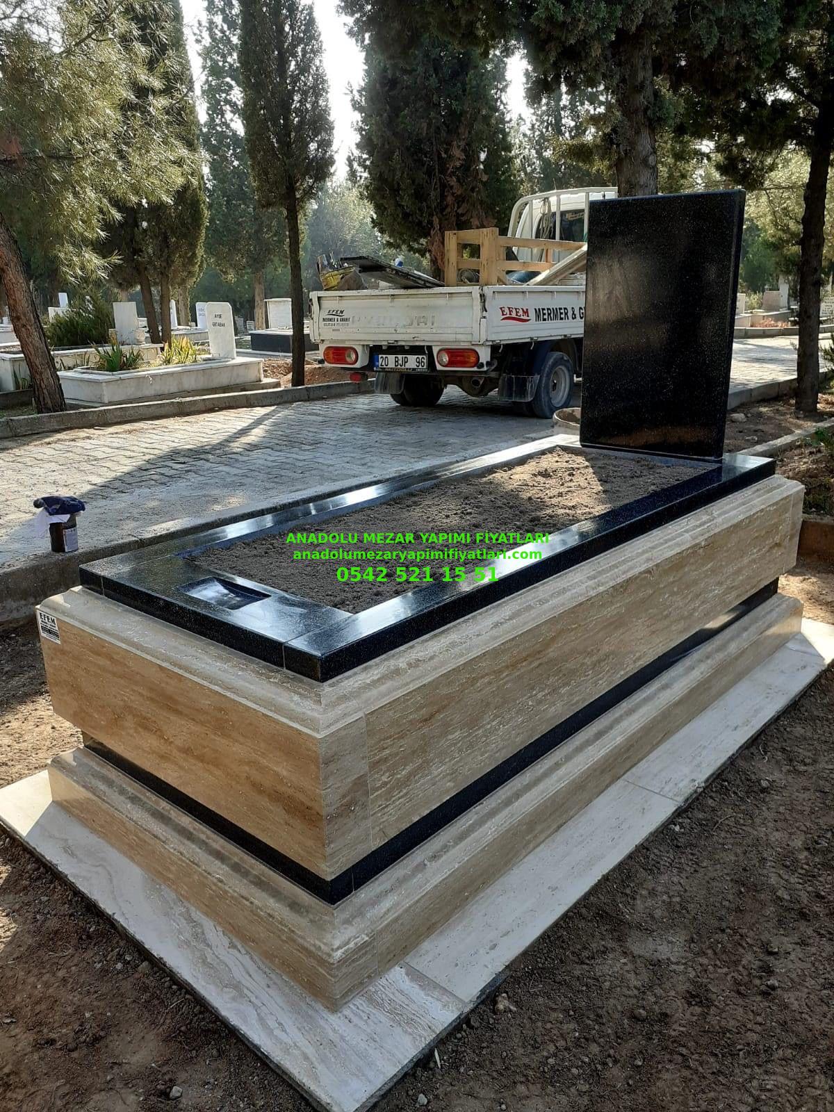 L14 Traverten Mezar Modeli - İzmit Mezar Yapımı Fiyatı