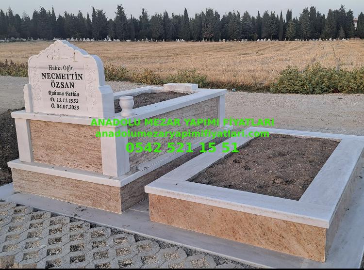 T13 Tek Kişilik Traverten Mermer Mezar - Bursa Traverten Mezar Yapımı - Görsel 3