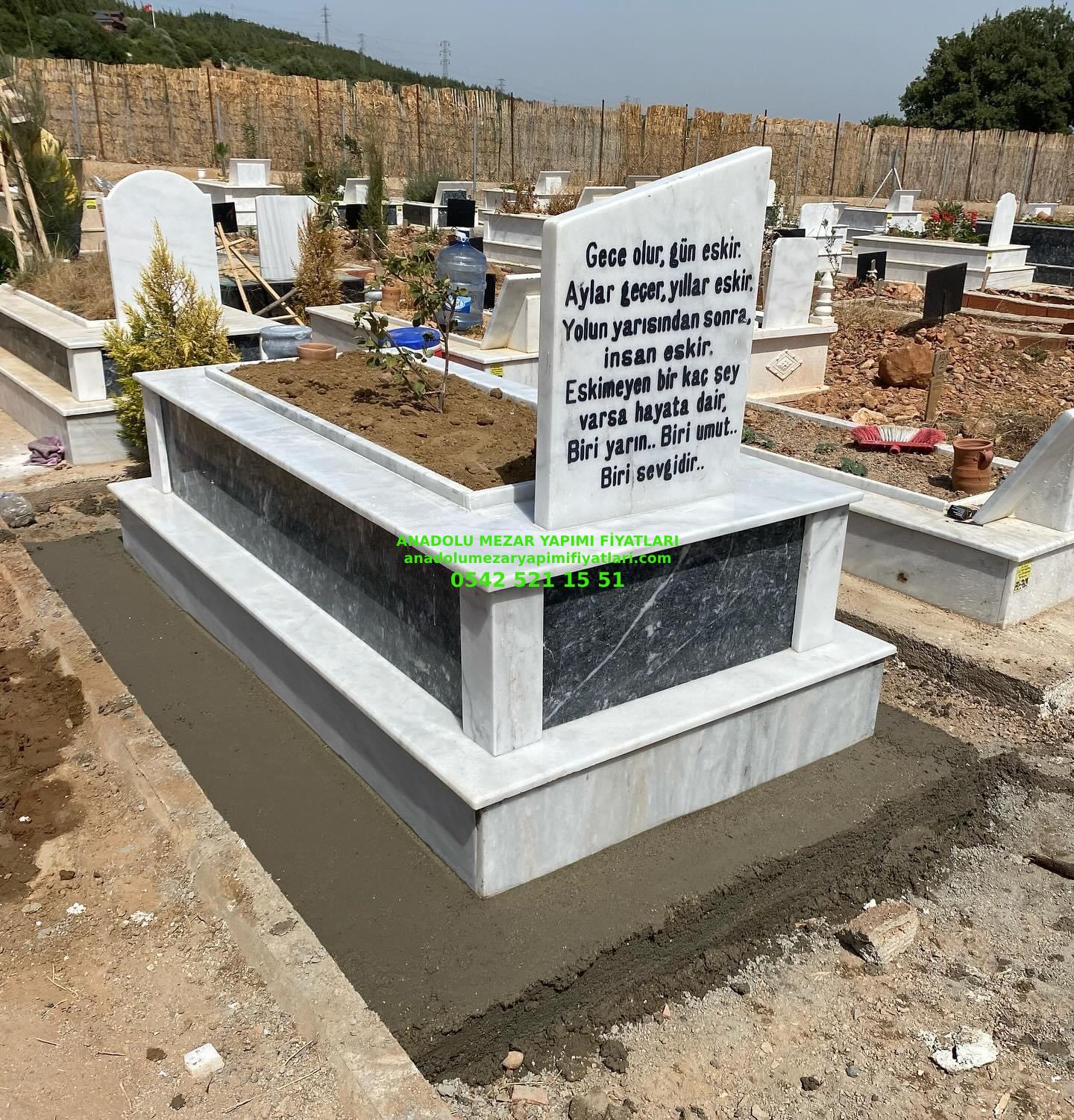 Yalova Tek Kişilik Porselen Resimli Gövde Uludağ Siyah Mezar - Görsel 3