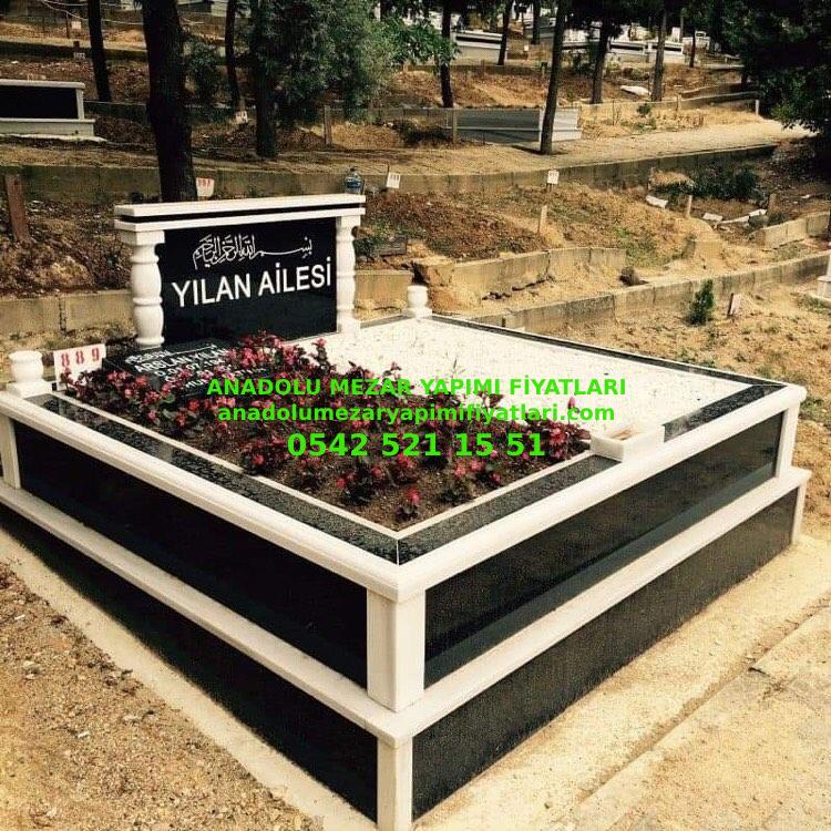 Burdur İki Kişilik Gömme Küpeşte Granit Mermer Mezar - 19 - Görsel 5