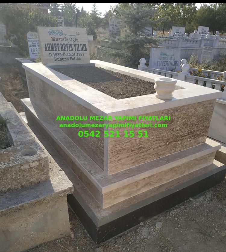 Bursa Tek Kişilik Traverten Mezar - Görsel 3