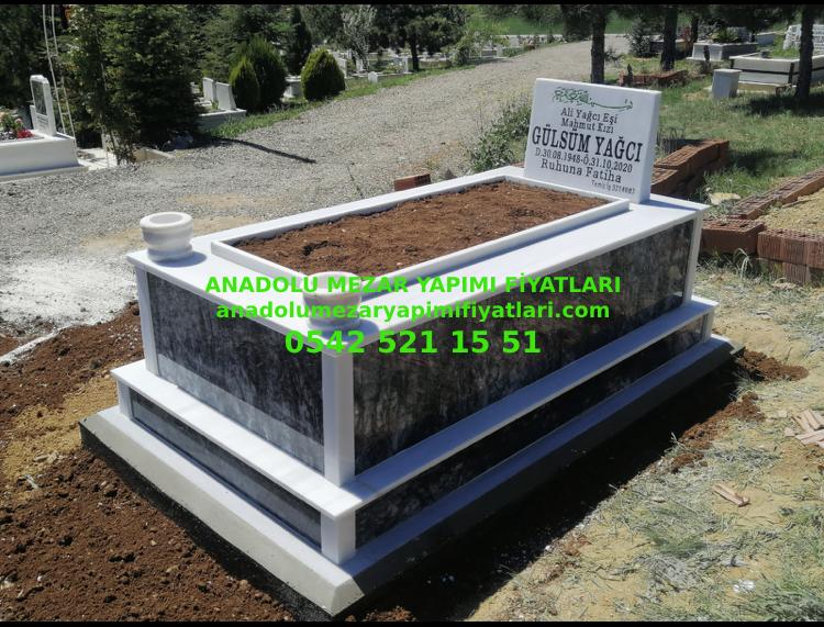 Kilis Tek Kişilik Uludağ Siyah Mermer Mezar Modeli