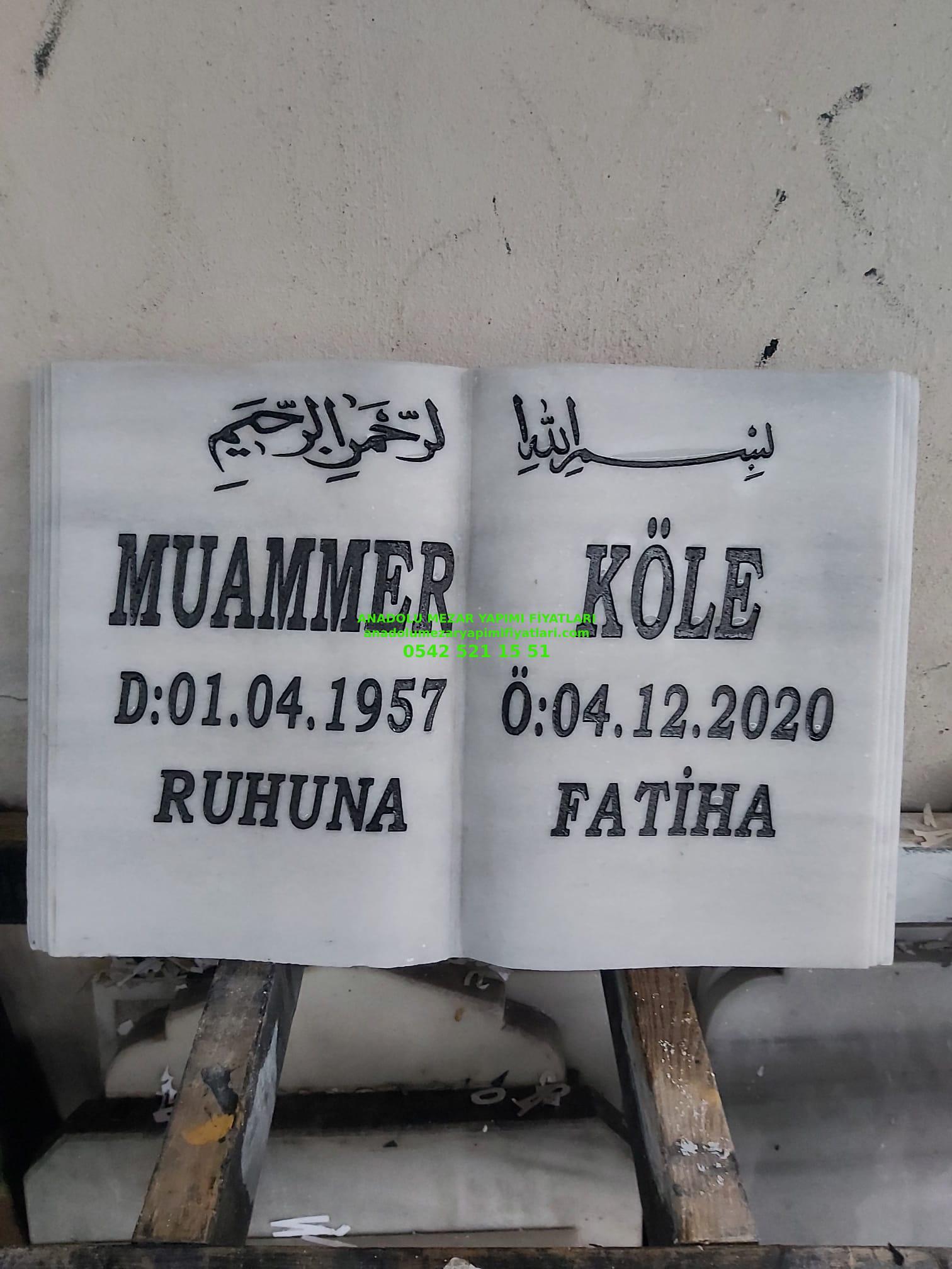 Mermer Kitabe Mezar Baş Taşı Modeli