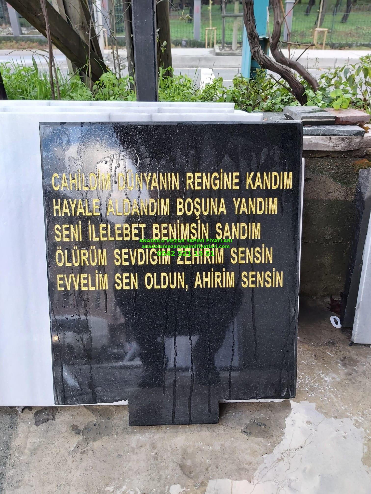 Tek Kişilik 50X60 Granit Mezar Baş Taşı Modelleri - Görsel 2