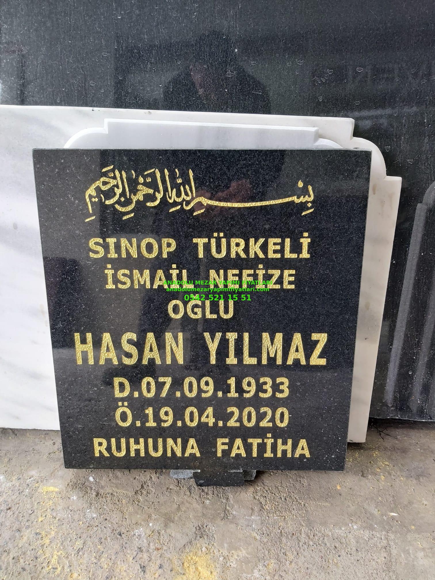 Tek Kişilik 50X60 Granit Mezar Baş Taşı Modelleri - Görsel 3