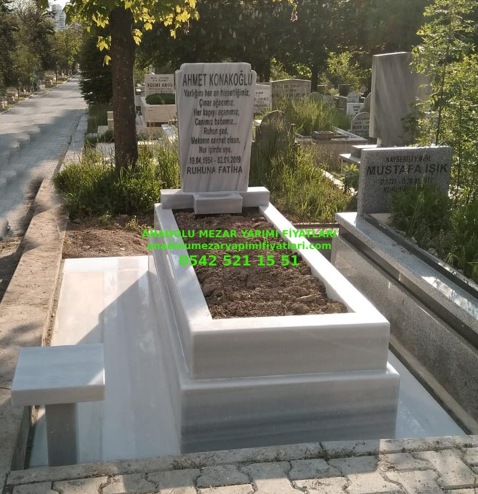 Tunceli M22 Marmara Yarım Blok Mermer Mezar - Görsel 3