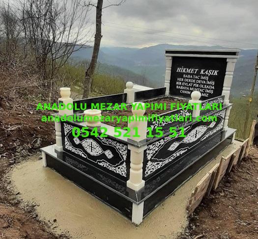 Tek kişilik Desenli Granit Mermer Mezar - 1