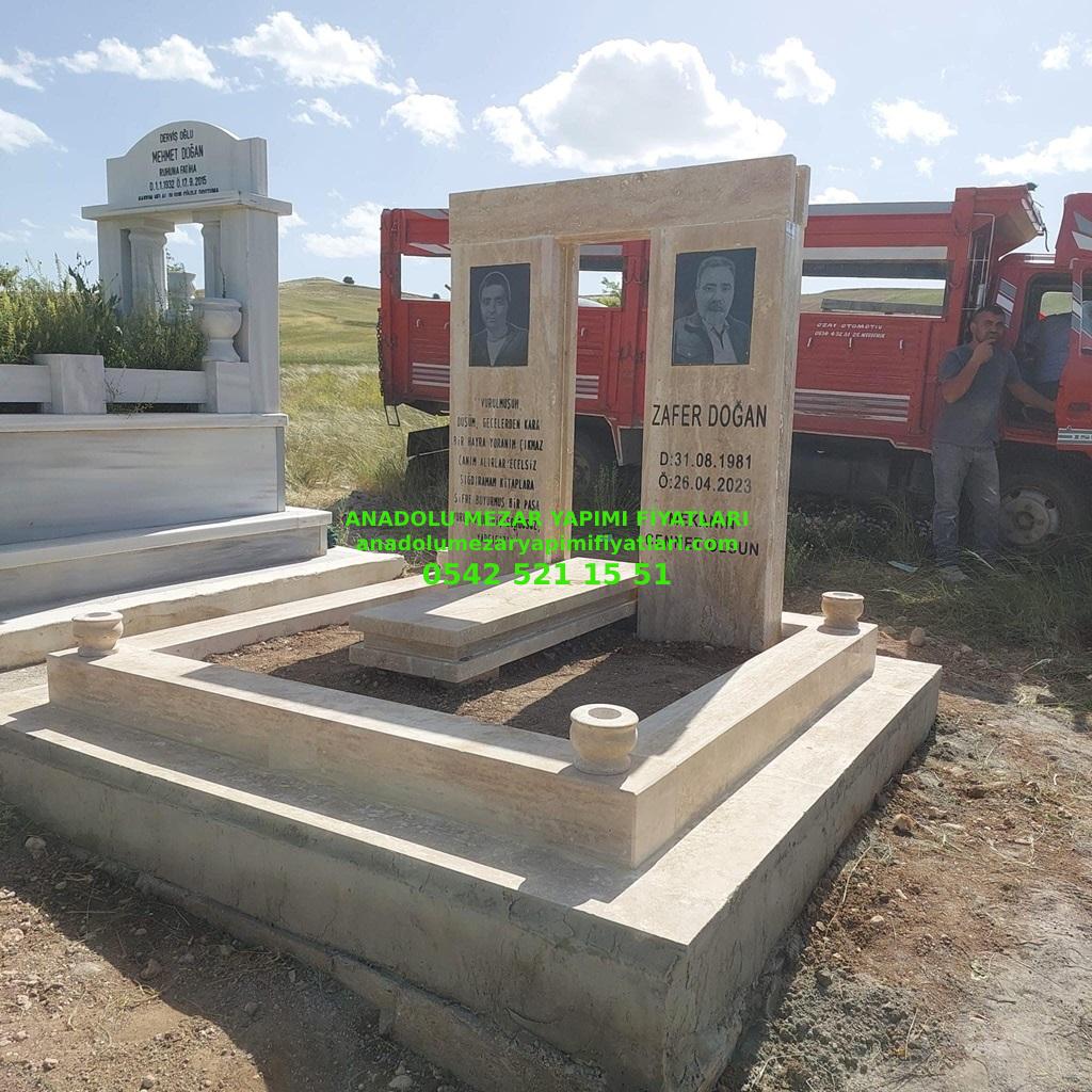 Tasarım Blok Denizli Traverten Mezar Modeli - 7 - Görsel 2
