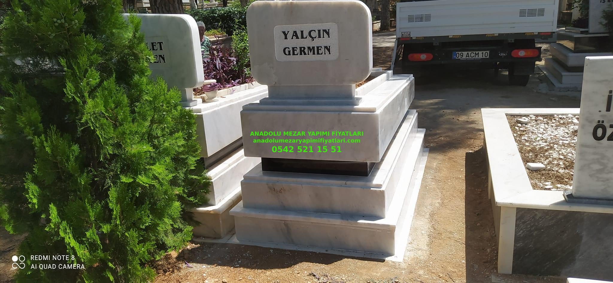 Tasarım Granit Şeritli Mermer Mezar Modeli - 4 - Görsel 2