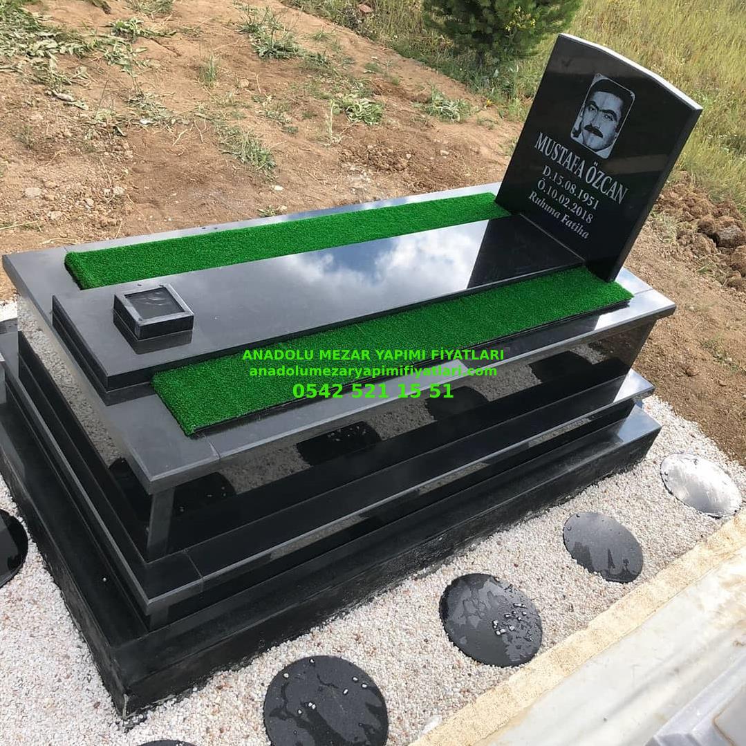 Elazığ G108 Absolute Black Ara Kapaklı Mezar Modeli - Mezar Yapım - Görsel 6