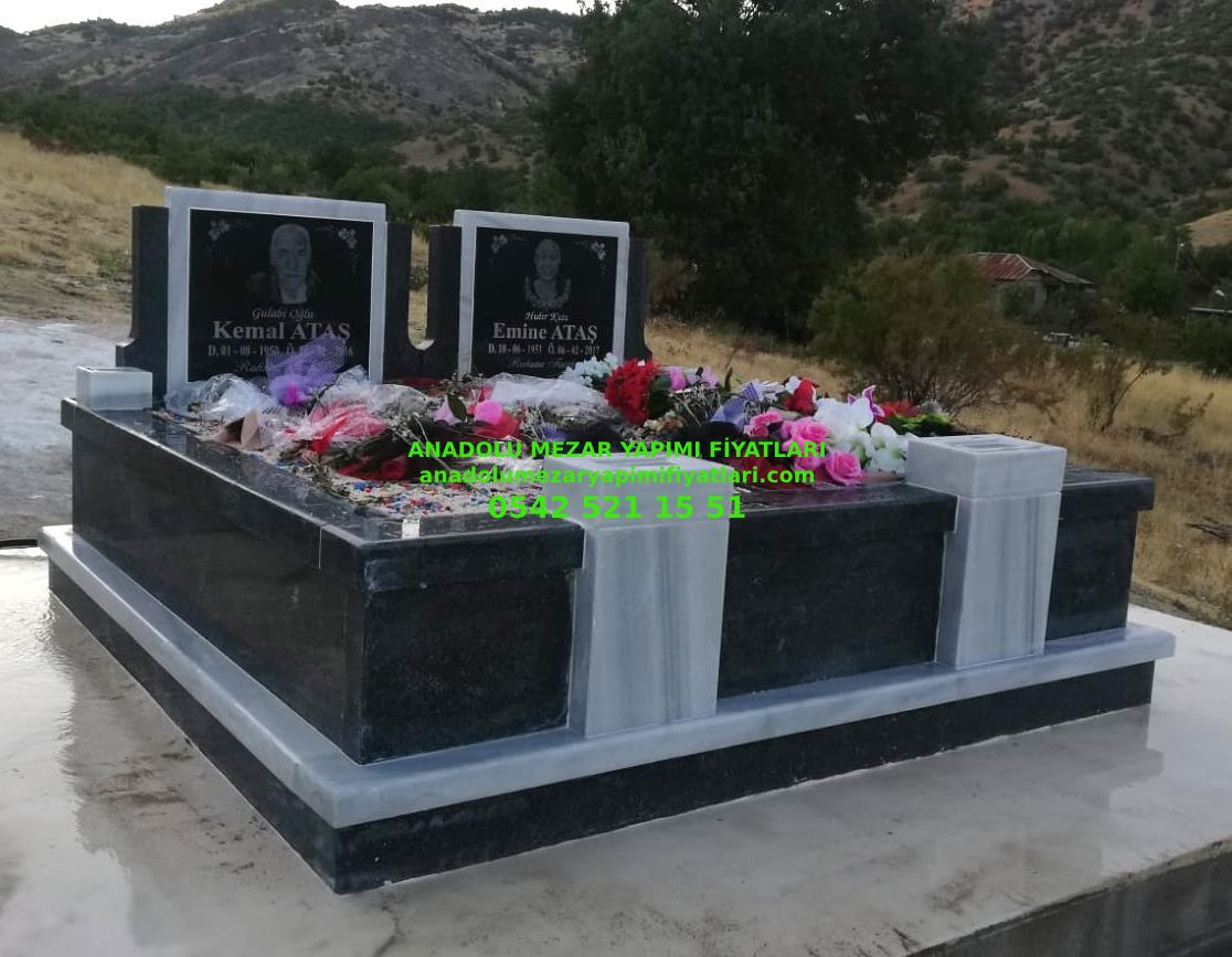 Elazığ G150 Nero Gaska Granit Çift Kişilik Mezar Modeli - Mezar Fiyatları - Görsel 2