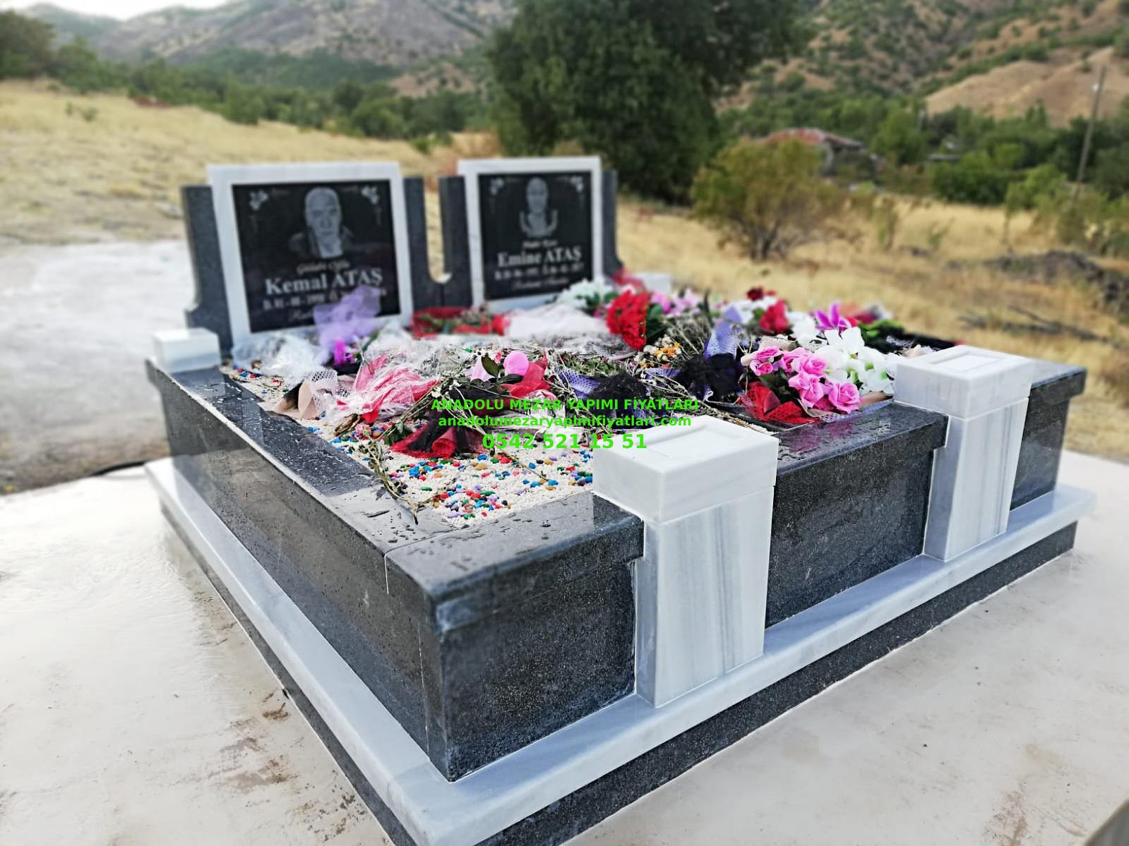 Elazığ G150 Nero Gaska Granit Çift Kişilik Mezar Modeli - Mezar Fiyatları - Görsel 4