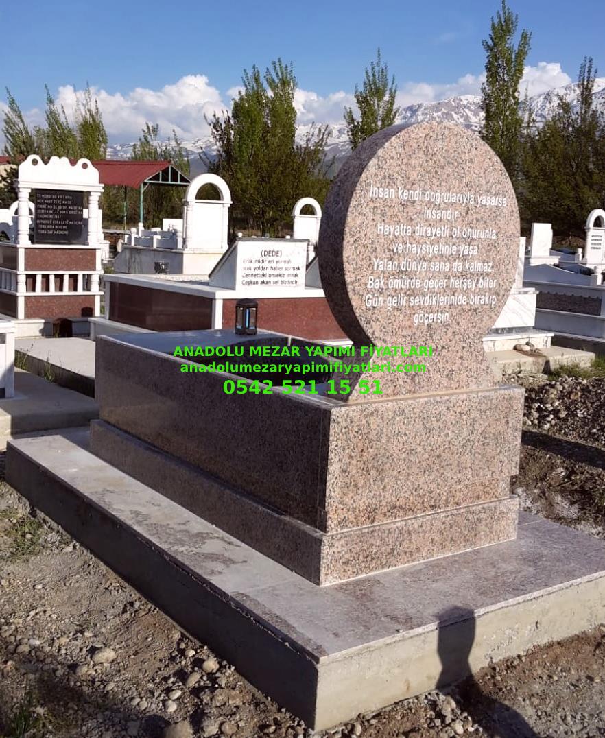 G128 Dolunay Baş Taşlı Granit Mezar Modeli - Bursa Mezar Taşı Fiyatları - Görsel 2
