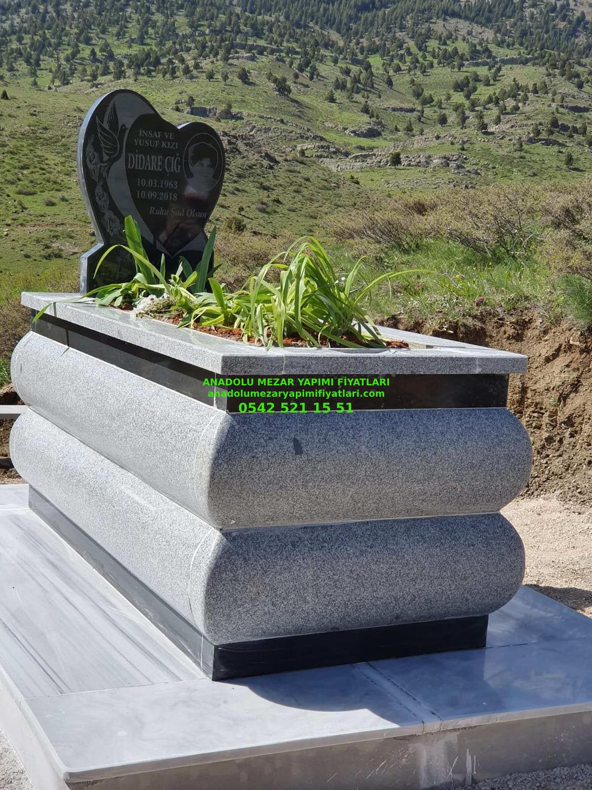 G130 Beta Granit Bombeli Mezar Modeli - Bursa Mezar Taşı Fiyatları - Görsel 2