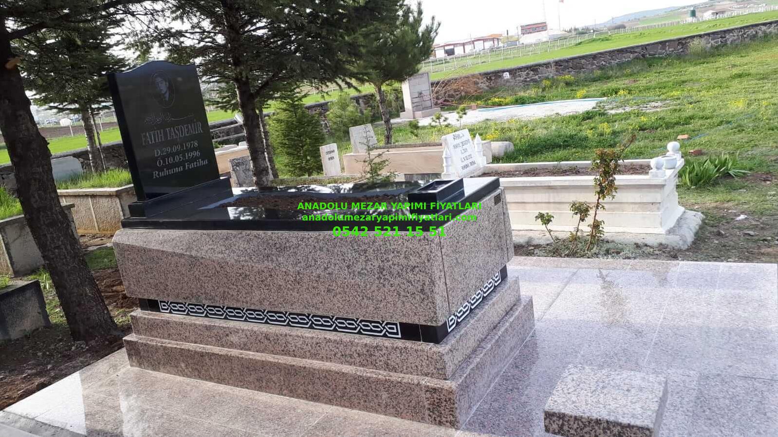 A-15 Porino ve Absolute Black Granit - Balıkesir Mezar Mezar Taşı Fiyatı - Görsel 3
