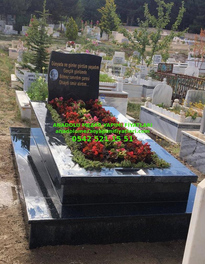 Malatya G119 Nero Gaska Granit Kayık Tipi Model Mezar Yapımı - Görsel 3