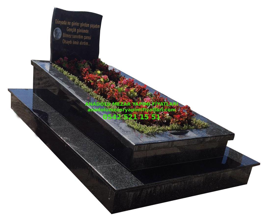 Malatya G119 Nero Gaska Granit Kayık Tipi Model Mezar Yapımı