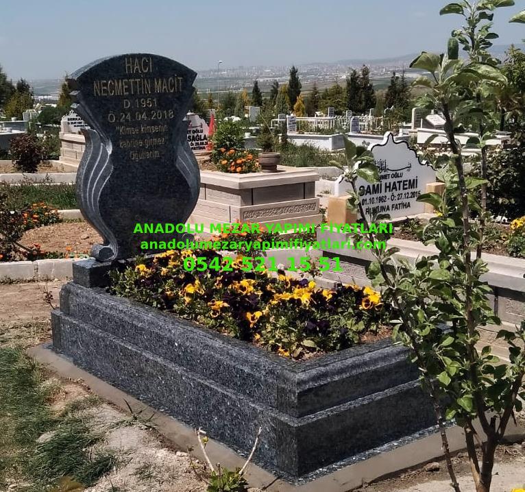 G111 Blue Pearl Granit Mezar Modeli - Balıkesir Mezar Yapımı