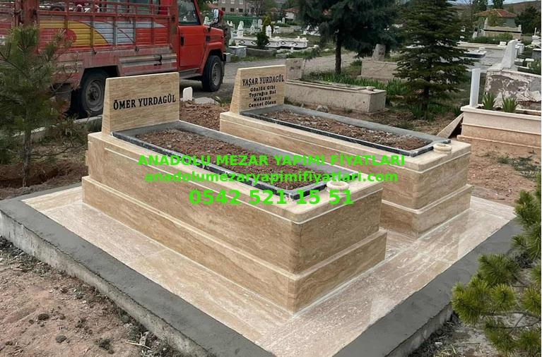 T7 Tekli Traverten Mezar - Elazığ Traverten Mezar Modeli - Görsel 5