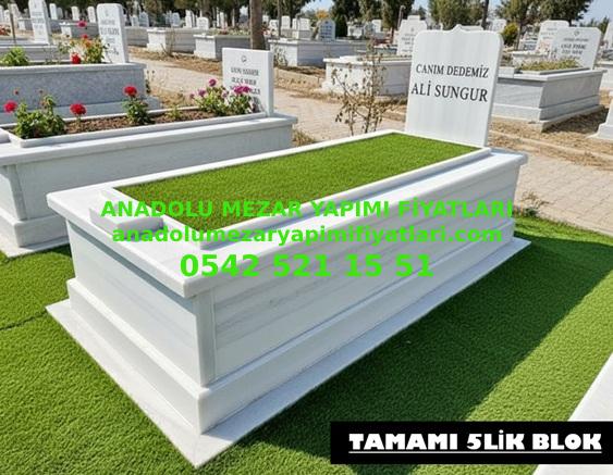 Y15 Sade Mermer Mezar - Tekirdağ Tek Kişilik Mezar Modeli