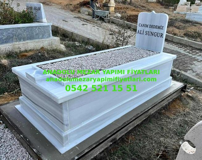 Y15 Sade Mermer Mezar - Sakarya Tek Kişilik Mezar Modeli