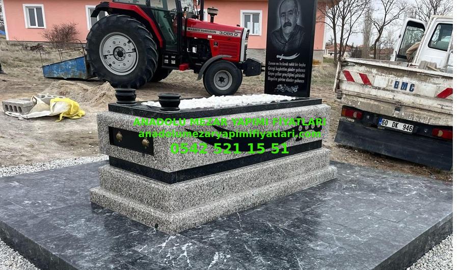 B99 Beta Gri Nero Gaska Siyah Granit Mezar - Bursa Ucuz Mezar Fiyatları - Görsel 3