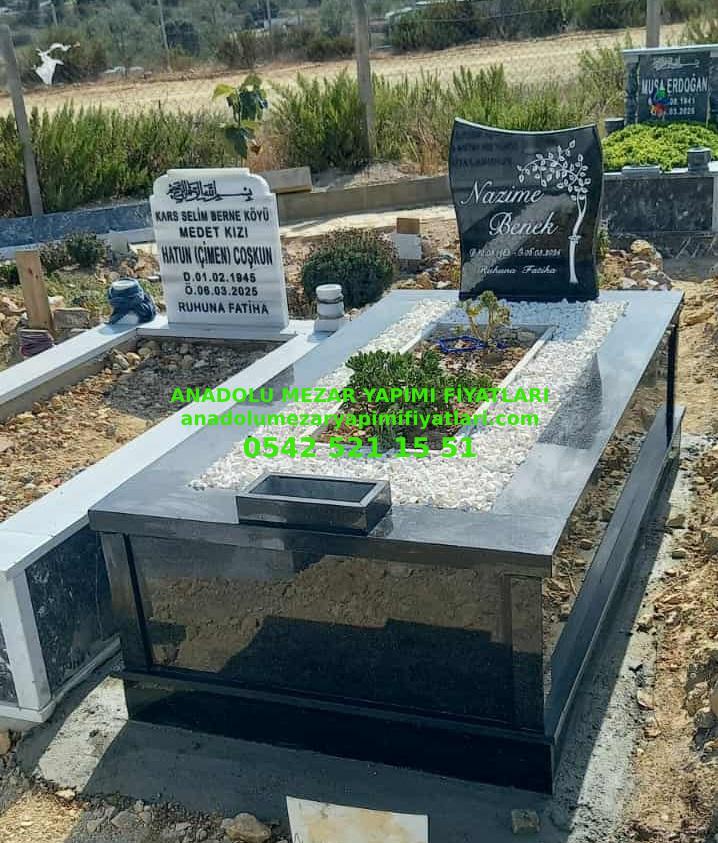 B23 Absolute Black Granit Mezar - İzmit Siyah Mezar Modelleri - Görsel 5