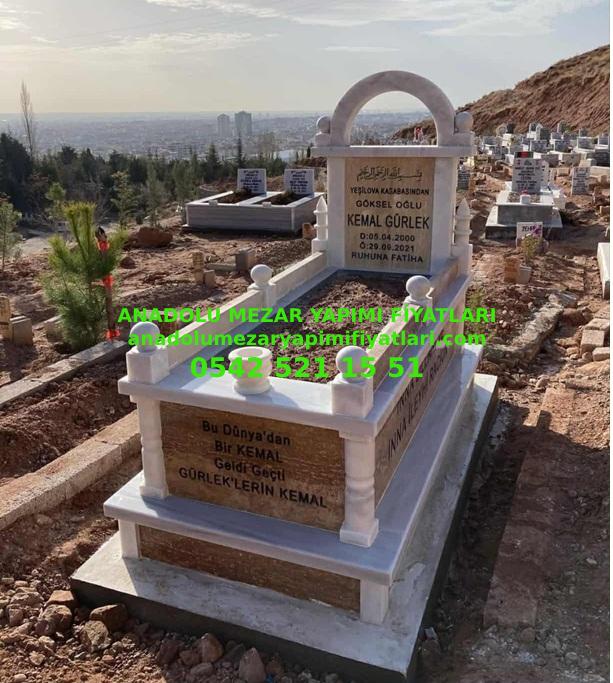T11 Kafesli Traverten Mermer Mezar Modeli - Bursa Mezar Yapımı Fiyatı - Görsel 5