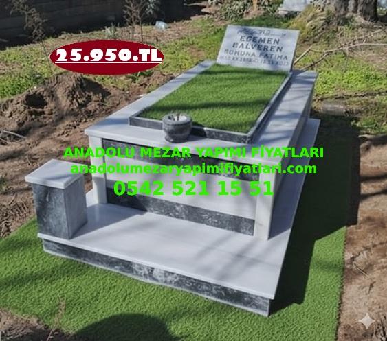 Antalya Afyon Gri Uludağ Siyah Kuşaklı Mermer Mezar