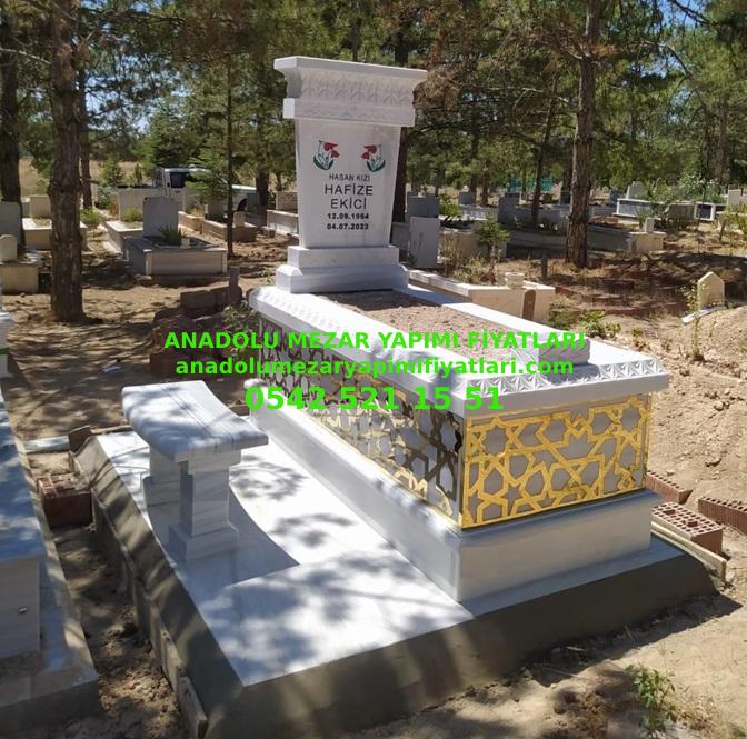 Tasarım Blok Mermer Mezar Modeli - 8