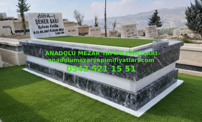 Nevşehir T99 Siyah Beyaz Mermer Mezar Modeli