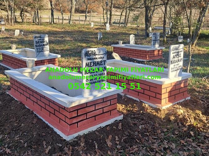 İzmit Tek Kişilik Kırmızı Renkli Tuğla Desenli Hazır Mezar - Görsel 4