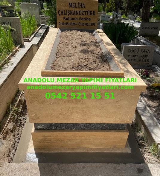 T95 Tek Kişilik Traverten Mezar - Aksaray Mezar Modeli - Görsel 3