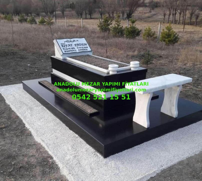 G143 Siyah Beyaz Mezar Modeli - İzmit Mezar Taşı Fiyatları