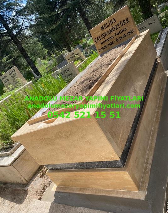 T95 Tek Kişilik Traverten Mezar - Aksaray Mezar Modeli