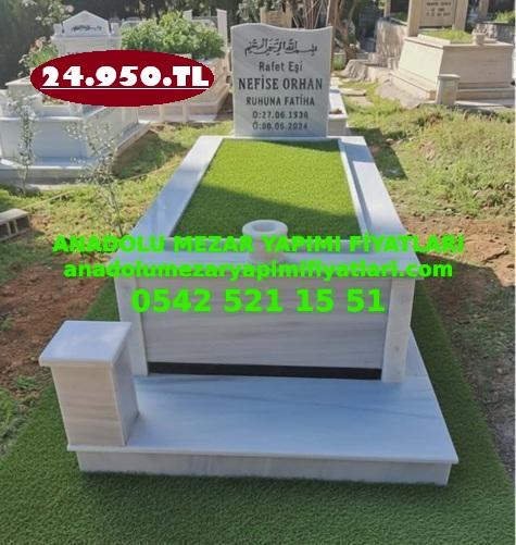 Antalya Tek Kişilik Granit Kuşaklı Mermer Mezar