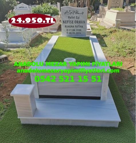 Antalya Tek Kişilik Granit Kuşaklı Mermer Mezar - Görsel 2