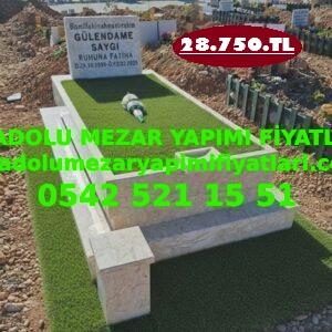 Antalya Tek Kişilik Bej Mermer Mezar Modeli