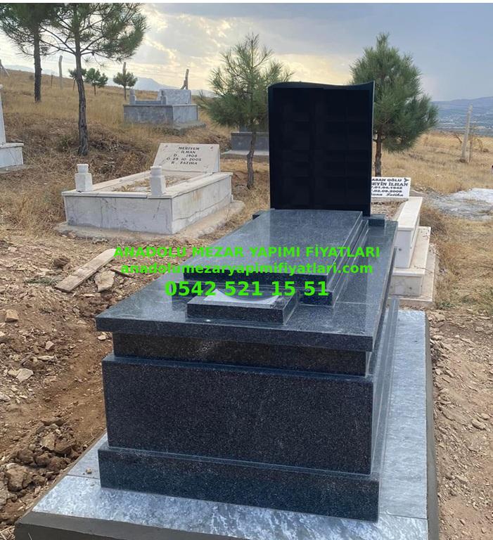 B11 Nero Gaska Kapaklı Granit Mezar - Bursa Mezar Modeli