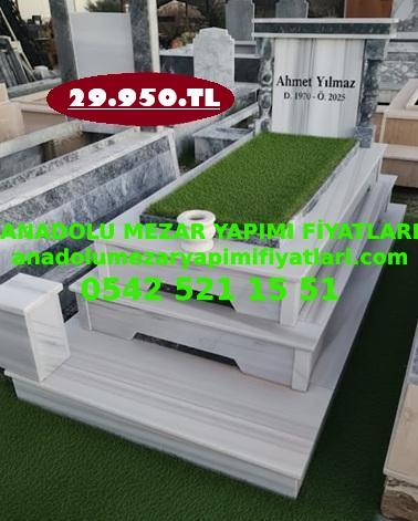 Antalya Tek Kişilik Sütunlu Mermer Mezar - Görsel 2
