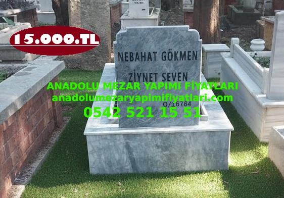 Antalya Tek Kişilik Tek Katlı Afyon Gri Mermer Mezar - Görsel 2