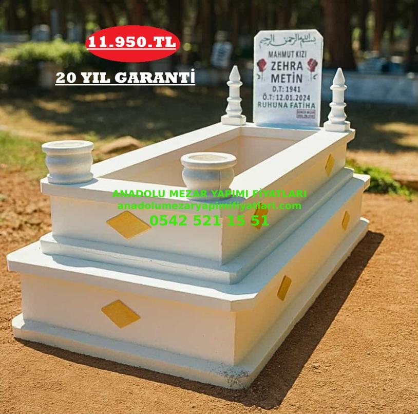 Manisa Tek Kişilik İki Katlı Baklava Desenli Hazır Mezar