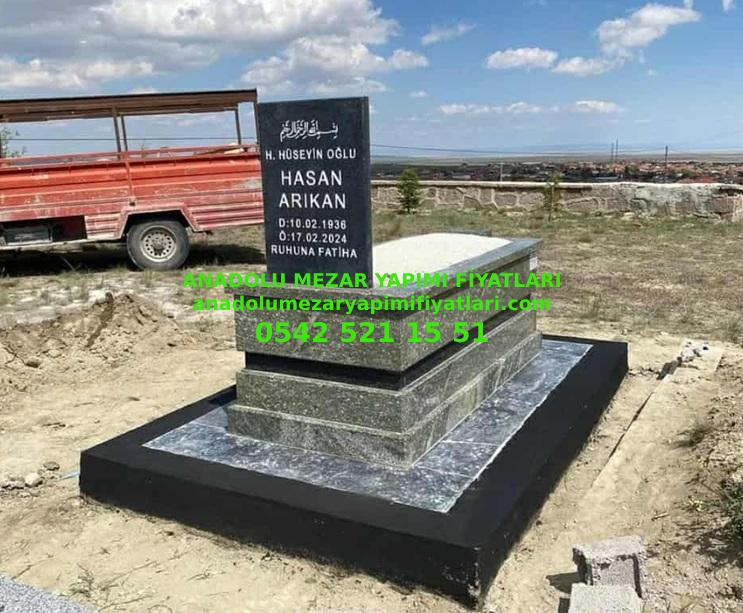B7 Balaban Yeşil Nero Gaska Siyah Granit Mezar - Bursa Ucuz Mezar Fiyatları