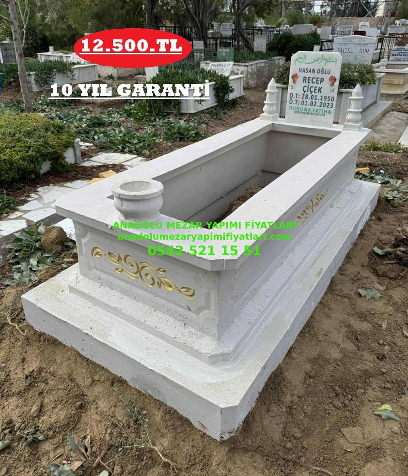 Uşak Tek Kişilik Blok Temelli Desenli Hazır Mozaik Mezar